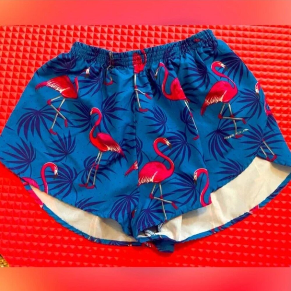 Boa USA Women's Flamingo Turquoise 1.5" Half Split Trainer Shorts